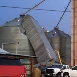 Storm Collapses Grain Dryer